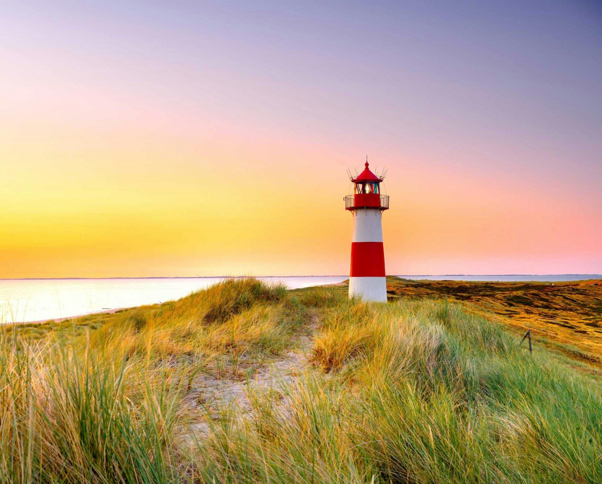 Sylt: Ellenbogen, Leuchtturm «List-Ost» in den Dünen