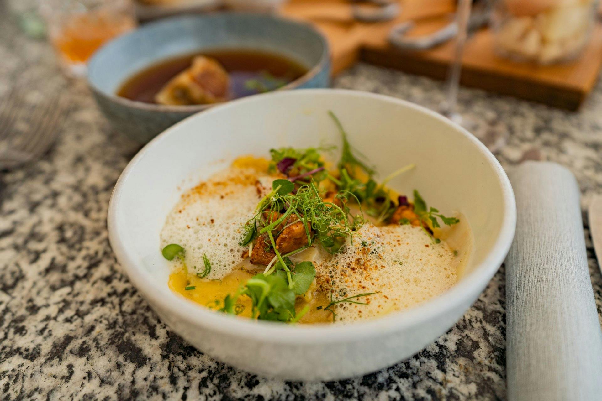 Italien trifft Graubünden: Pilzravioli à la Alter Torkel.