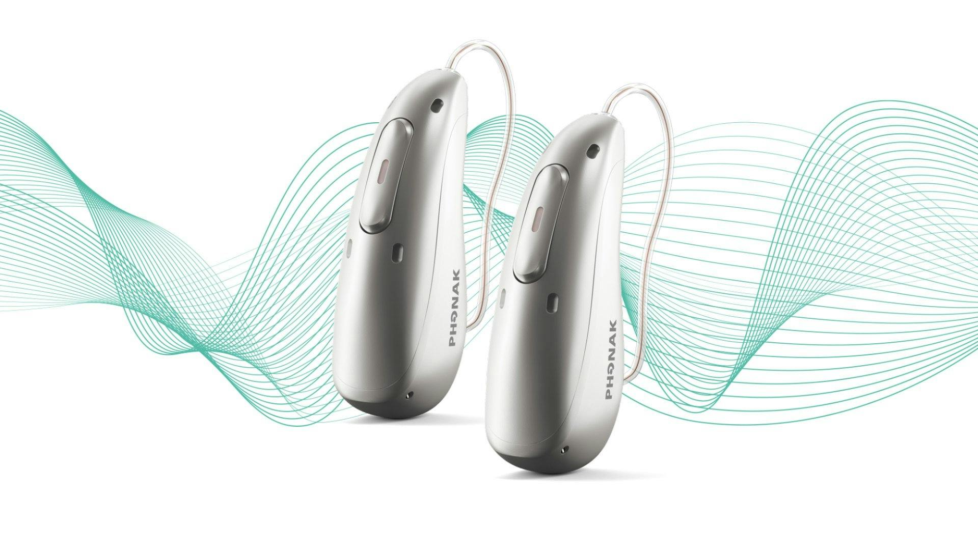 Das neue «Phonak Audéo Sphere™ Infinio»-Hörgerät mit künstlicher Intelligenz.