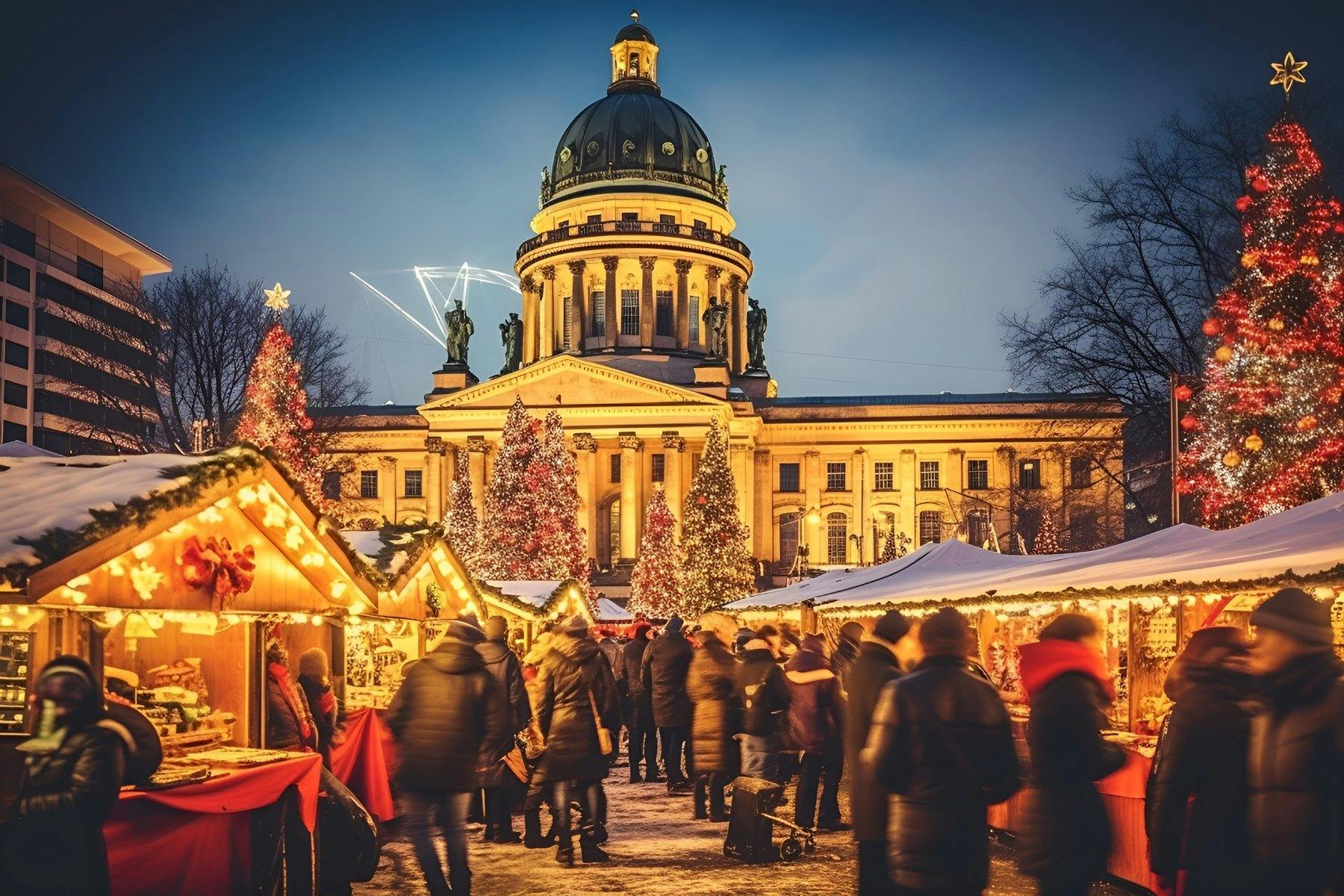 Le marché de Noël de Berlin, sur la Gendarmenmarkt.