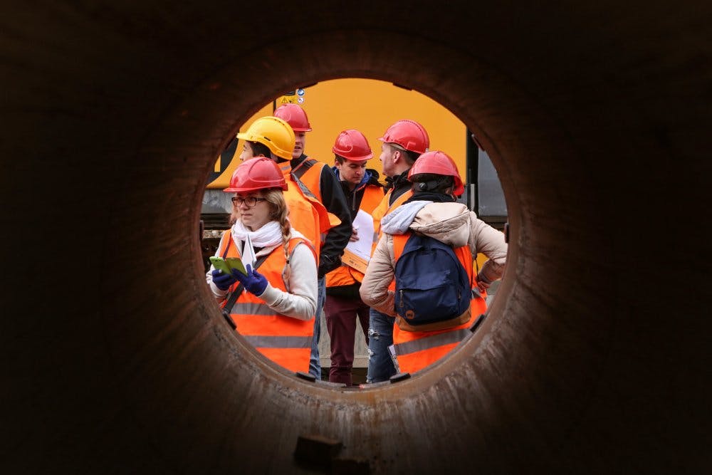 Génie civil – Visite de chantier à Lancy.
