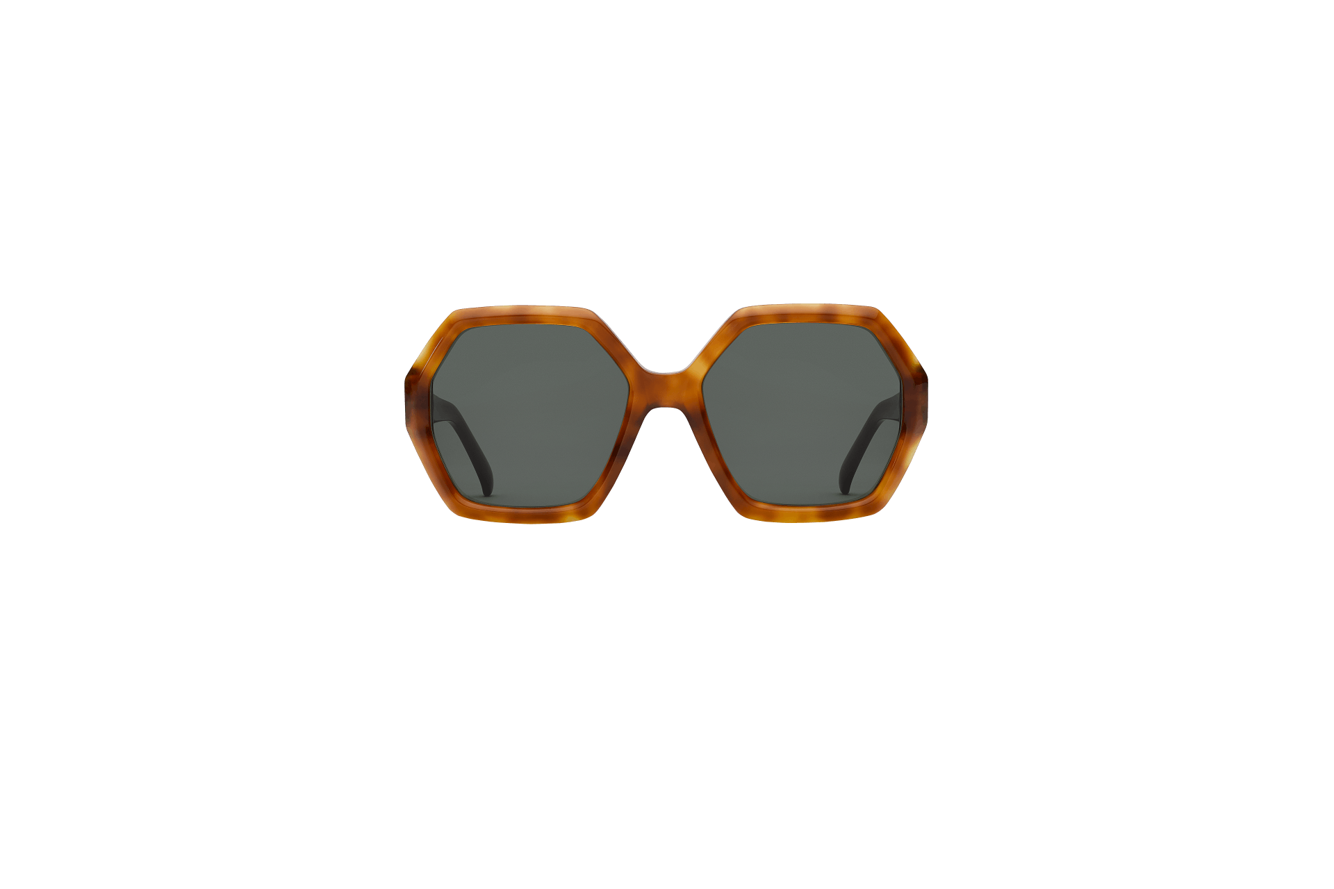 MF 037 SUN: lunettes de soleil surdimensionnées en acétate, teinte Havanna.