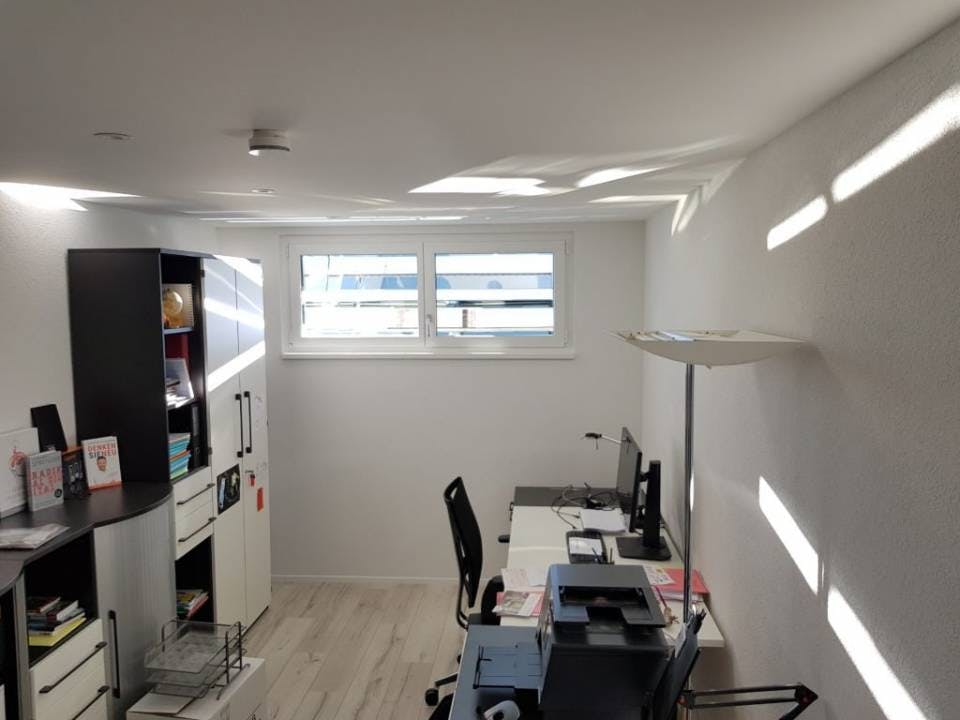 Homeoffice im Untergeschoss dank Heliobus® «daylight shaft».