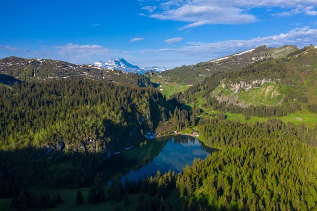 Sur la rive du lac des Chavonnes, tu trouveras un charmant restaurant pour une pause-déjeuner bien méritée!