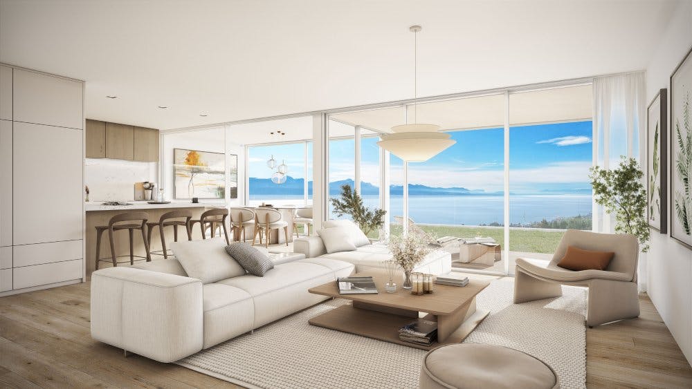 Des matériaux de grande qualité, associés à un design sobre et contemporain, distinguent la Résidence Altolago.