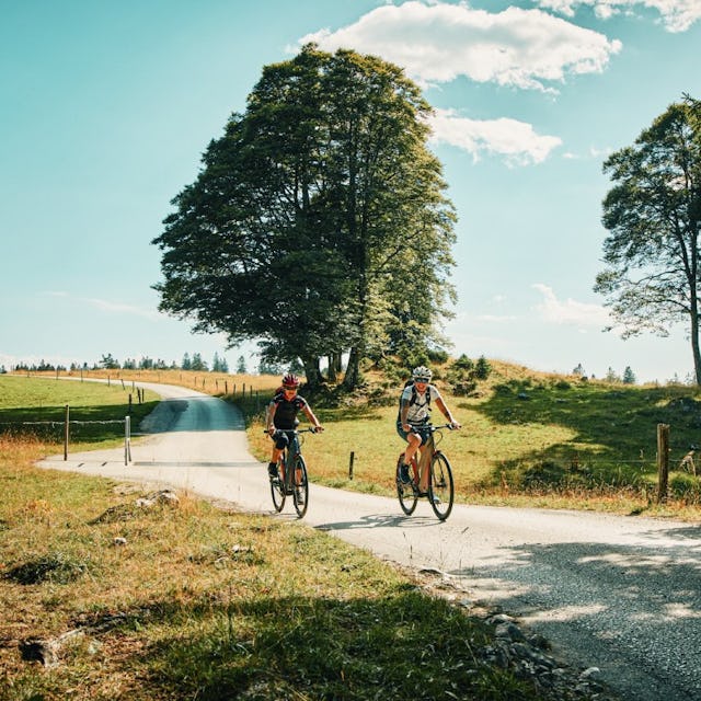 L'aventure en vélo commence directement à la sortie. L'aventure en vélo commence directement à la sortie.