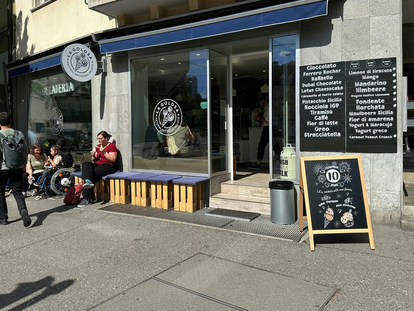 La Golosa. Wer in Bern von der Tramstation Sulgenau aus eine Schlange sieht, weiss: Hier gibts Gelato. Frisch, hausgemacht und nachhaltig – vegane Cor...