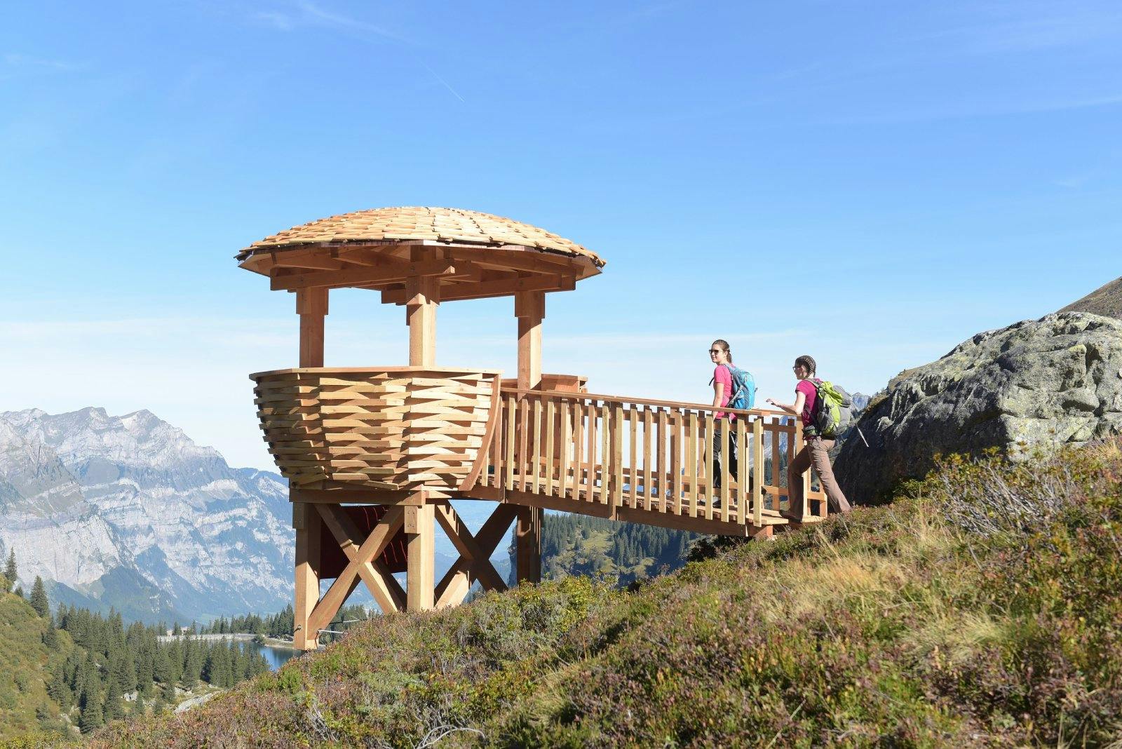 Nach weiteren acht Minuten bis Schwanden und einer aussichtsreichen Busfahrt ins Kies erreicht man das älteste Wildtierschutzgebiet Europas, den über...
