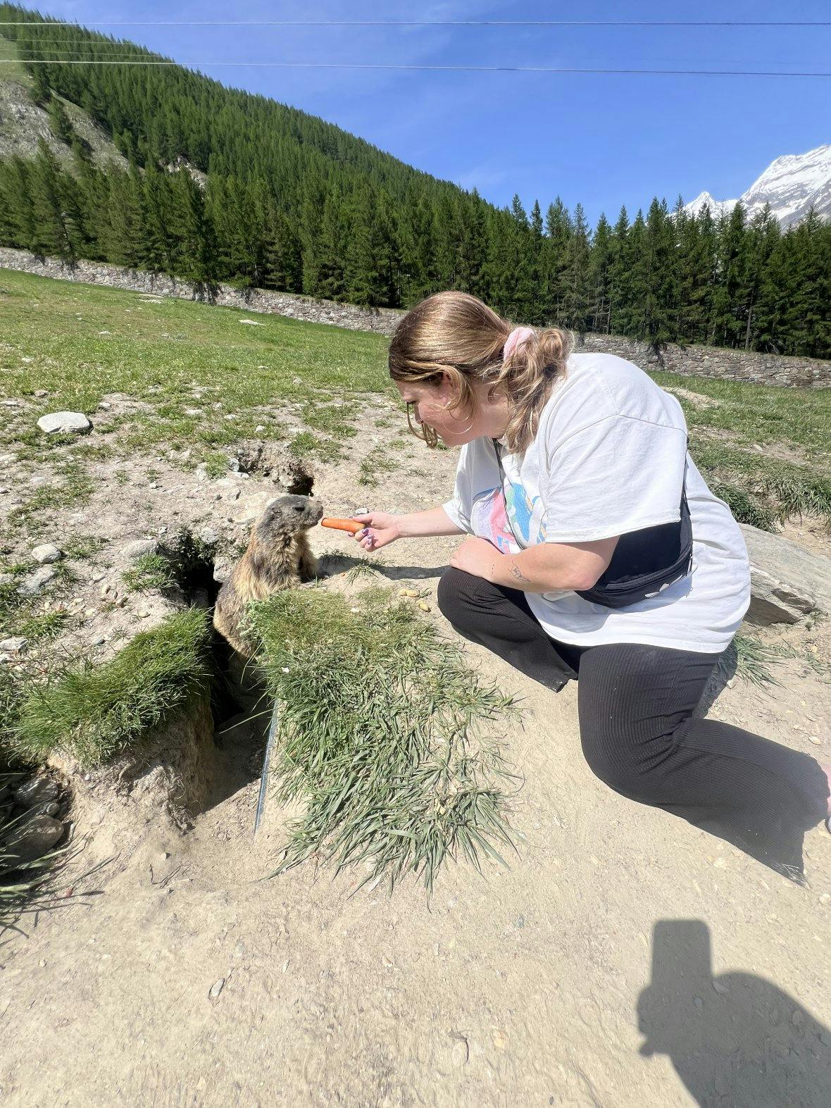 Doch es hat mehr Bock auf Rüebli als Erdnüsse.