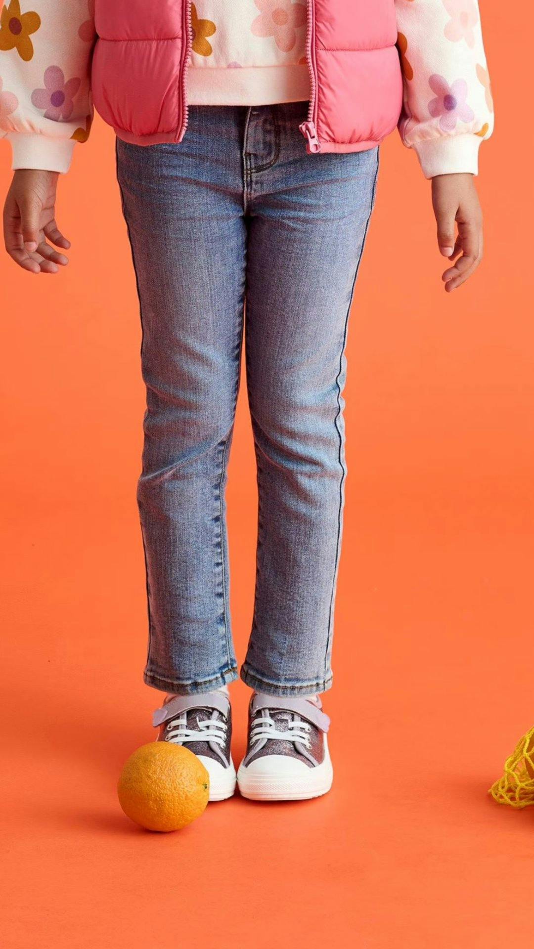 Mädchen Slim-Jeans, Hüftweite SLIM, -30 Prozent, 17.46 Franken statt 24.95 Franken.