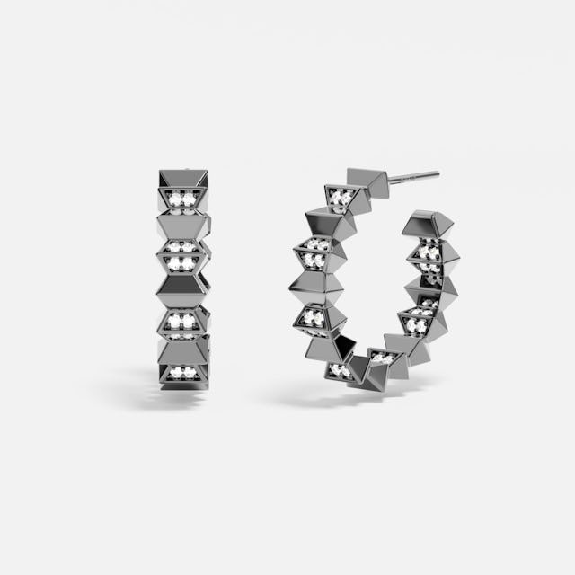 Créoles Up and Down XL, argent 925 mm, 280 francs.