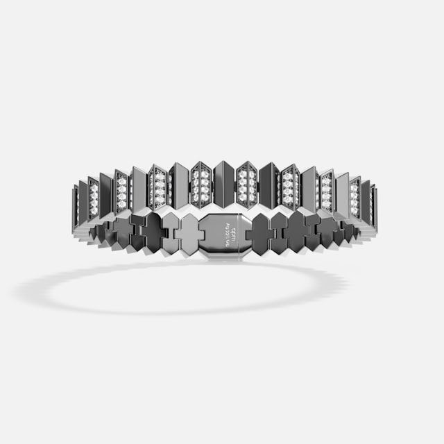 Up-and-Down-Armband, Sterlingsilber, Ruthenium, 320 Franken. Up-and-Down-Armband, Sterlingsilber, Ruthenium, 320 Franken.