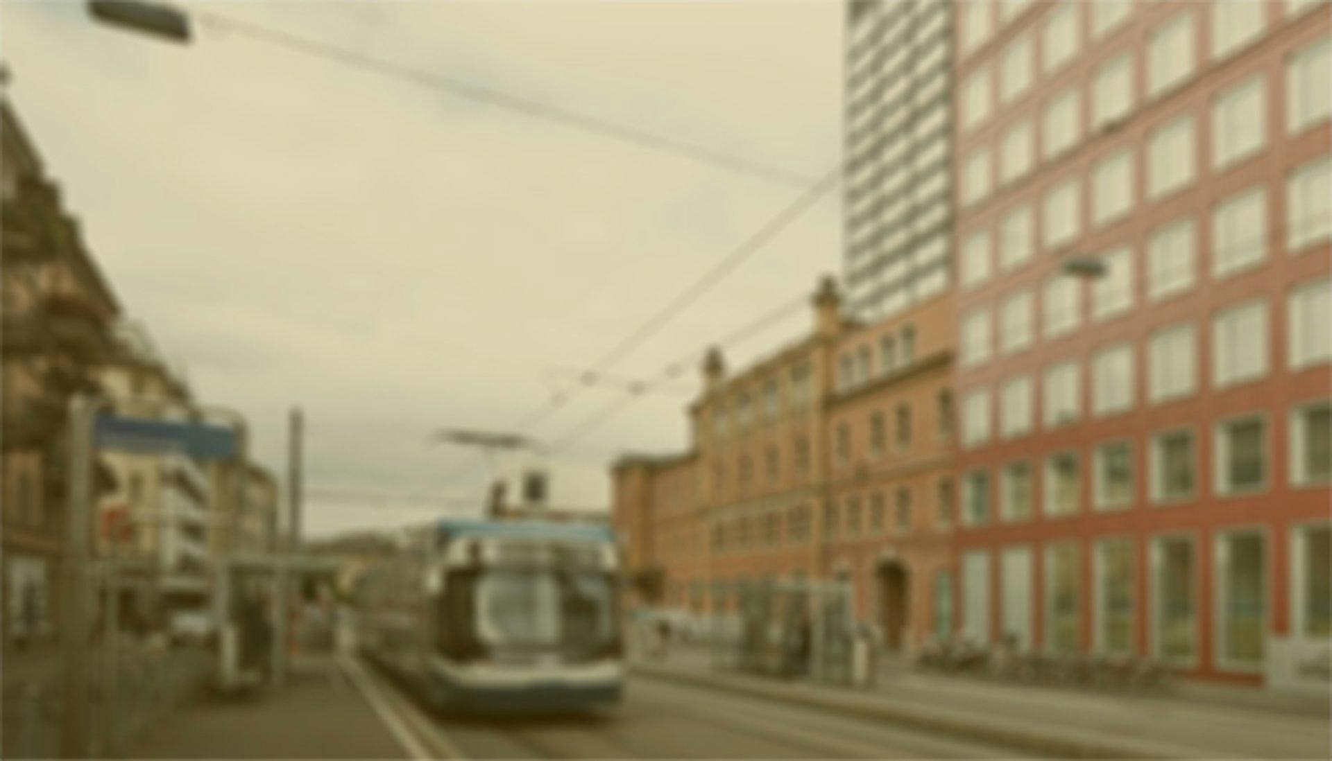 Sicht mit grauem Star.