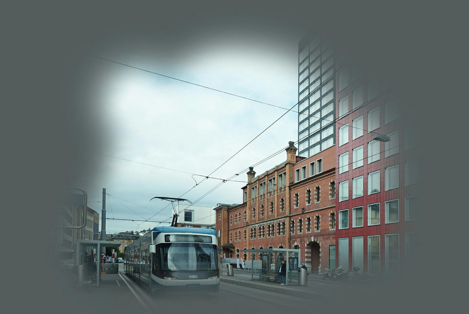 Sicht mit grünem Star.