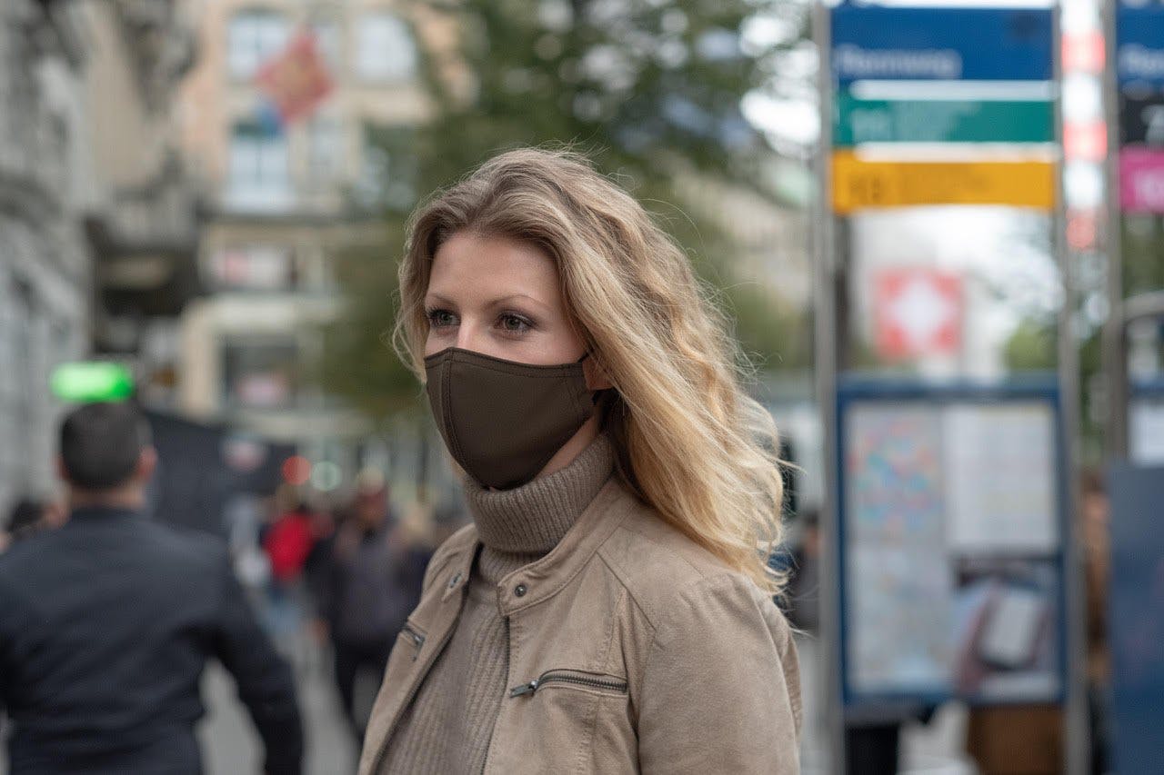 Die umweltfreundliche Maske kann 50 Mal gewaschen werden.