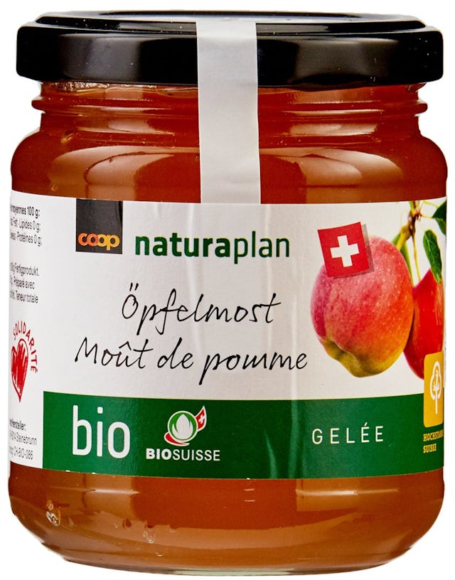 Von Hochstammbäumen: Naturaplan-Bio-Apfelmost-Gelée, 7.50 Franken / 250 g, in ausgewählten
Coop-Supermärkten.