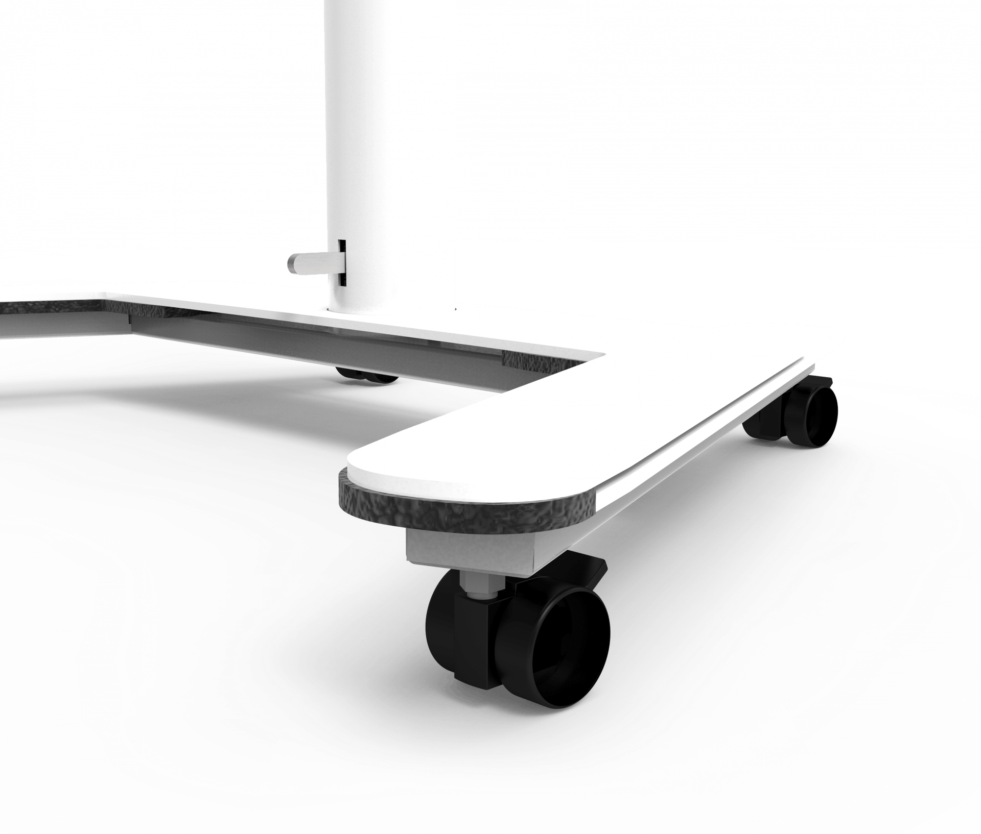 Mobil mit Rollen und Kantenschutz