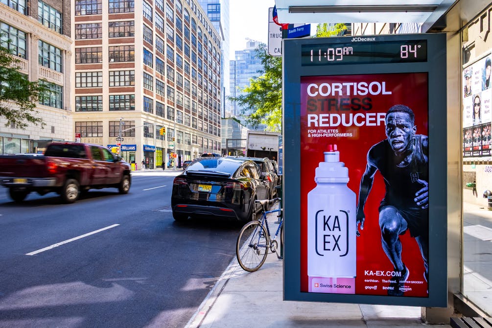 Erfolgreiche KA-EX Plakatkampagne in Manhattan im Sommer 2025.