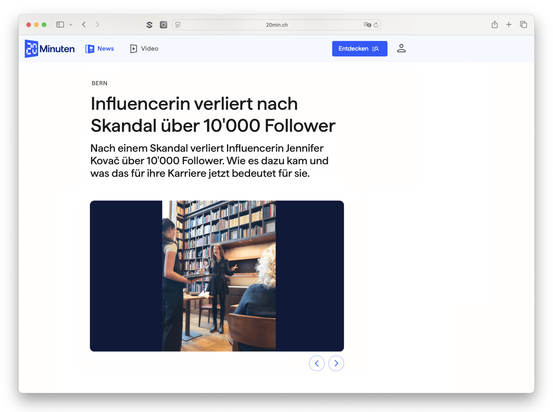 Auch 20 Minuten berichtete über den Vorfall.