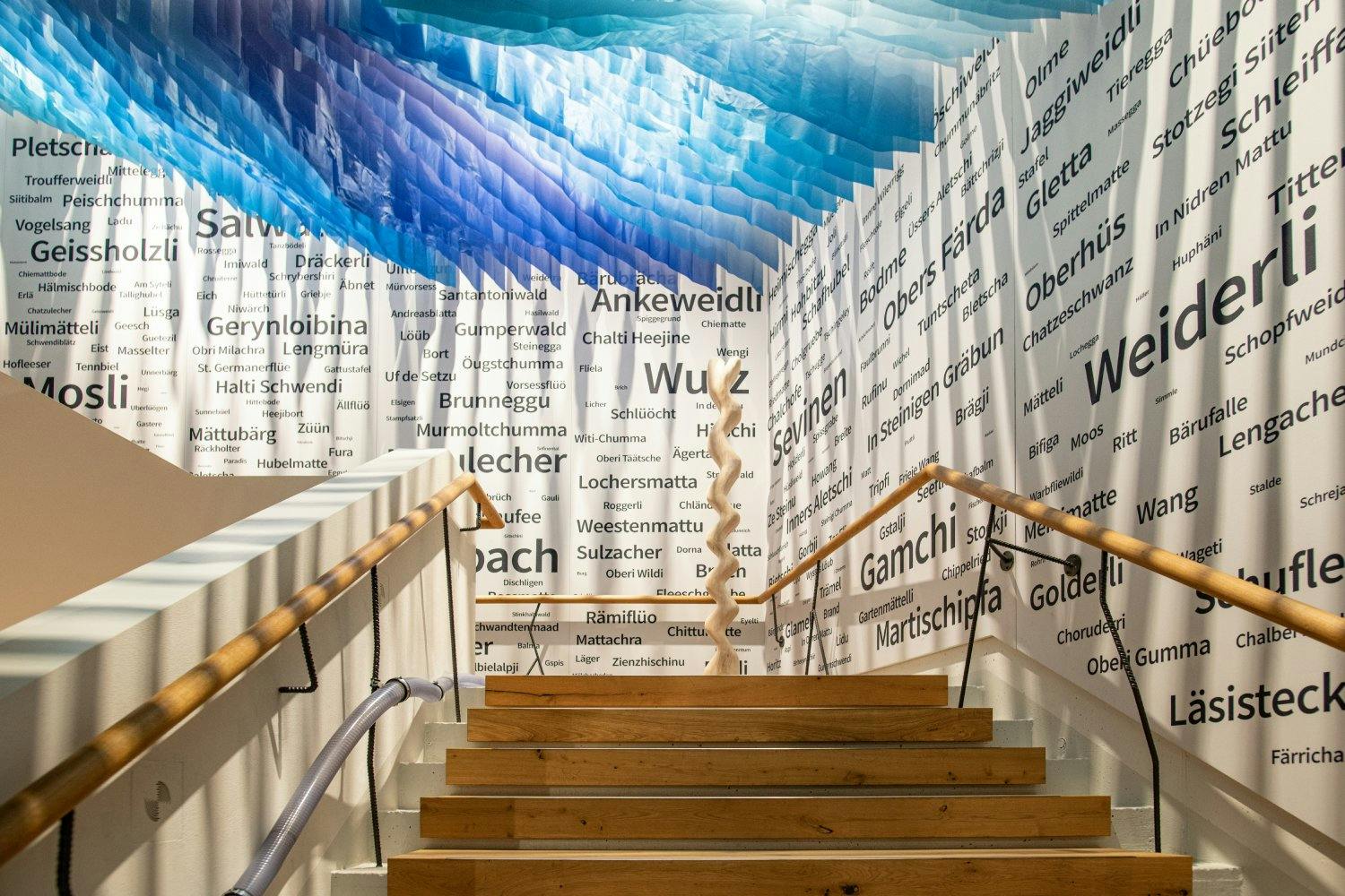 Die Ausstellung macht das UNESCO-Welterbe Schweizer Alpen Jungfrau-Aletsch visuell erfahrbar.