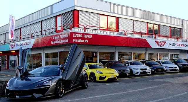 Le showroom Enjoycars à Romanel-sur-Morges.