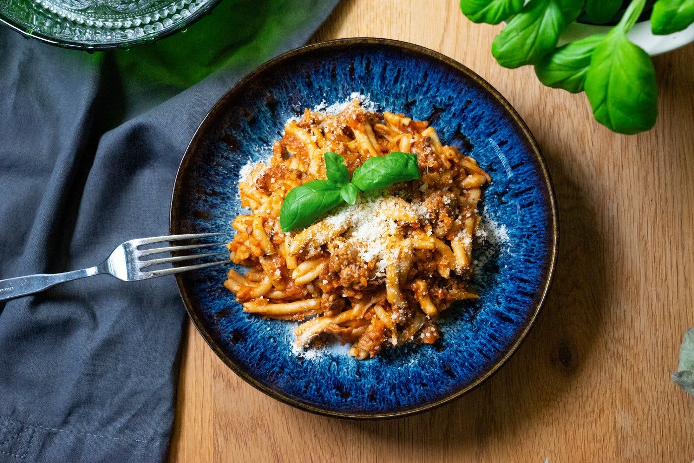 Casarecce mit Linsenbolo