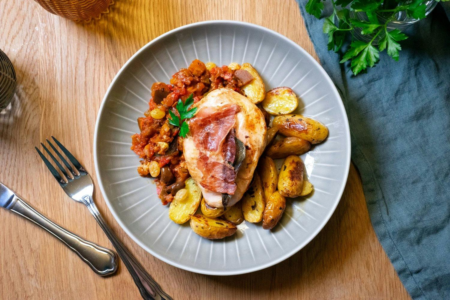 Ein paar Menü-Highlights von Tom Tasty: Poulet-Saltimbocca