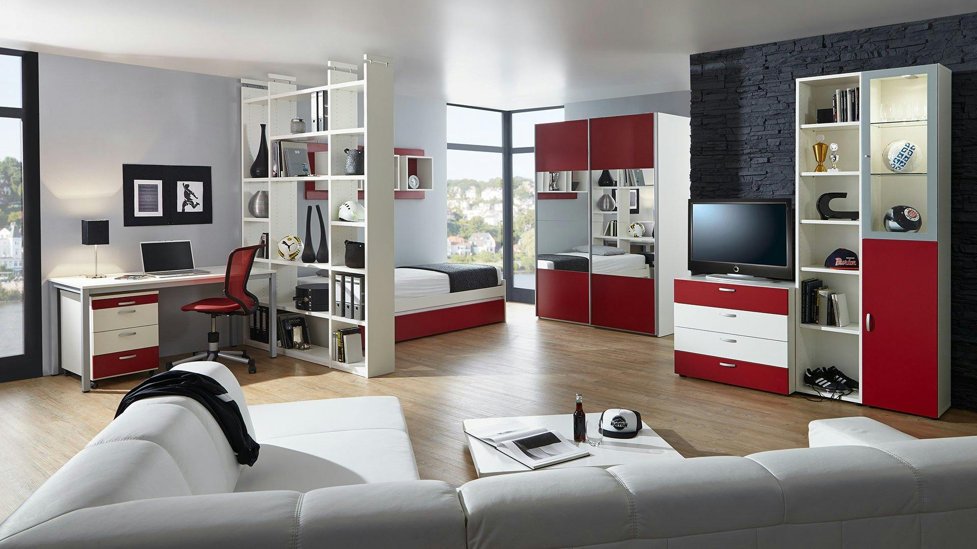 Die Möbelprogramme des Schweizer Herstellers Omlin gibt es fürs Schlafzimmer, Kinder und Jugendzimmer oder das Büro.