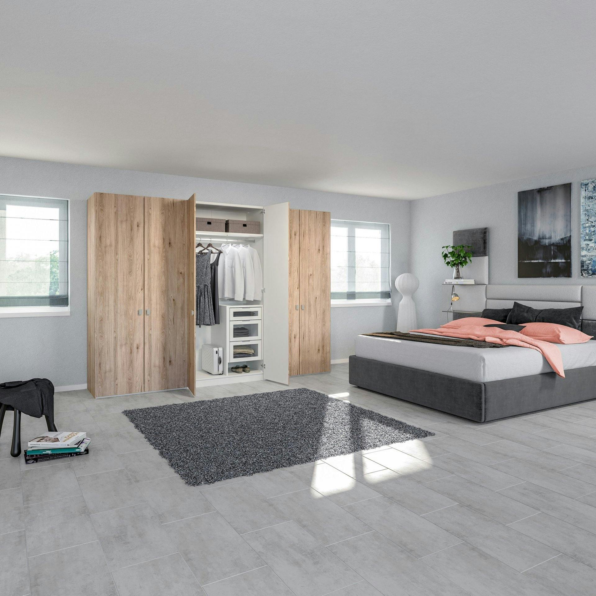 Die Schranksysteme von Jutzler bieten mit den vielen Farb- und Strukturkombinationen eine riesige Auswahl an Gestaltungsmöglichkeiten.