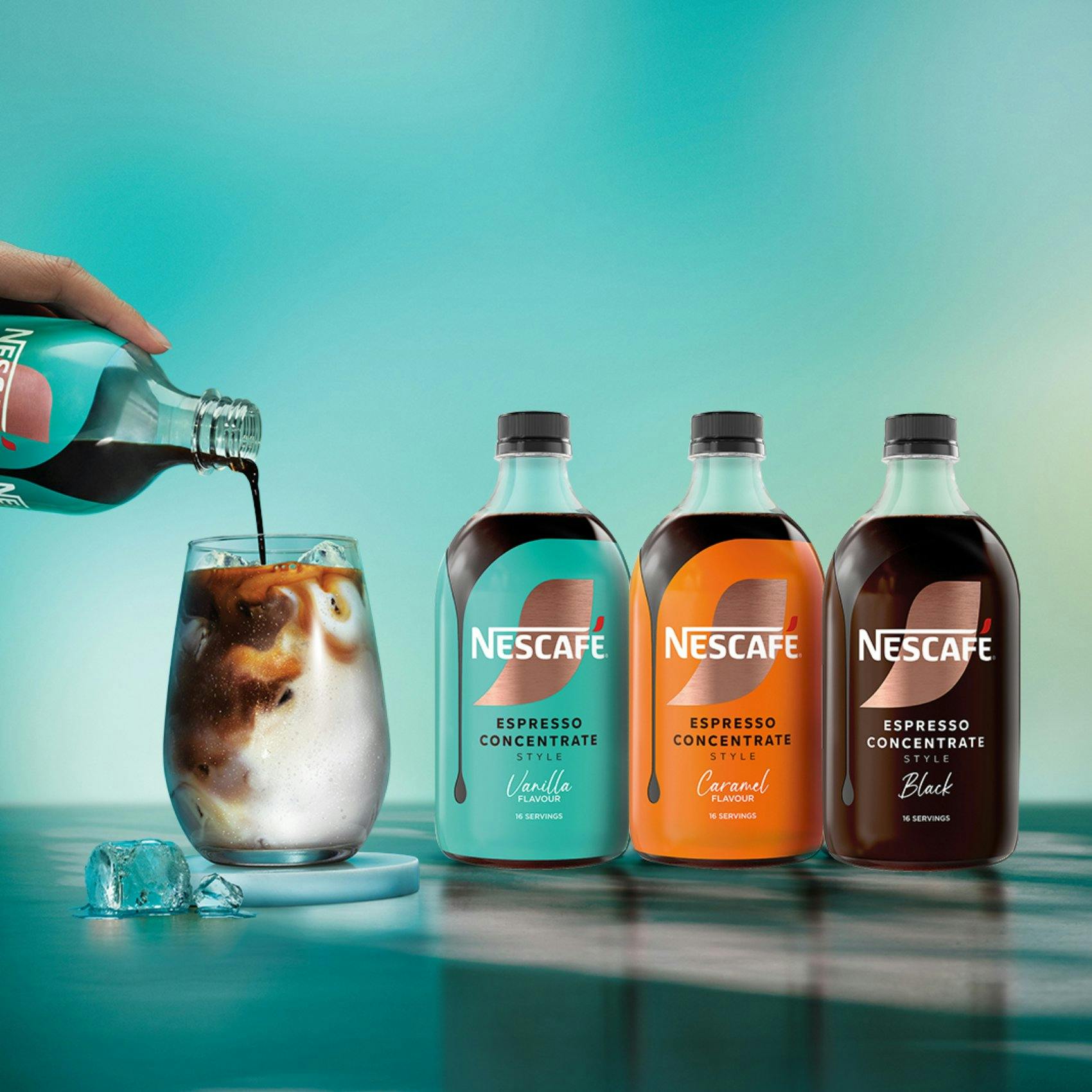 Das Nescafé Espresso Concentrate gibt es für 7,95 Franken in den Geschmacksrichtungen Black, Vanilla und Caramel ab sofort bei Coop sowie in Nestlé-Shops.