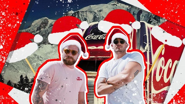 Die beiden «Elfen auf Zeit» Baschi und Loco Escrito verbreiten etwas Weihnachtsstimmung in der Schweiz.