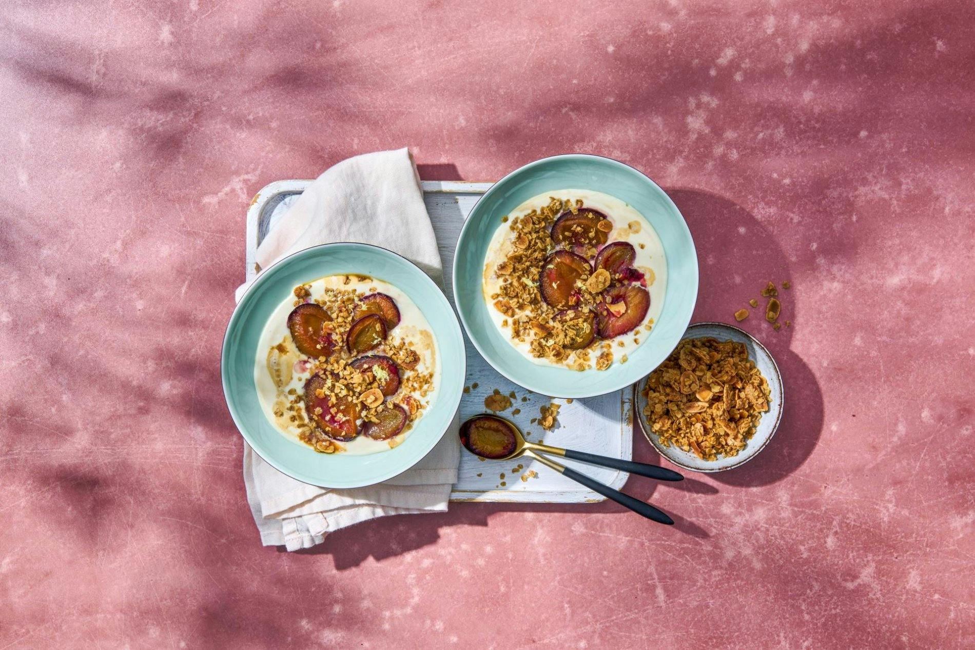 Kaffee-Zwetschgen-Bowls