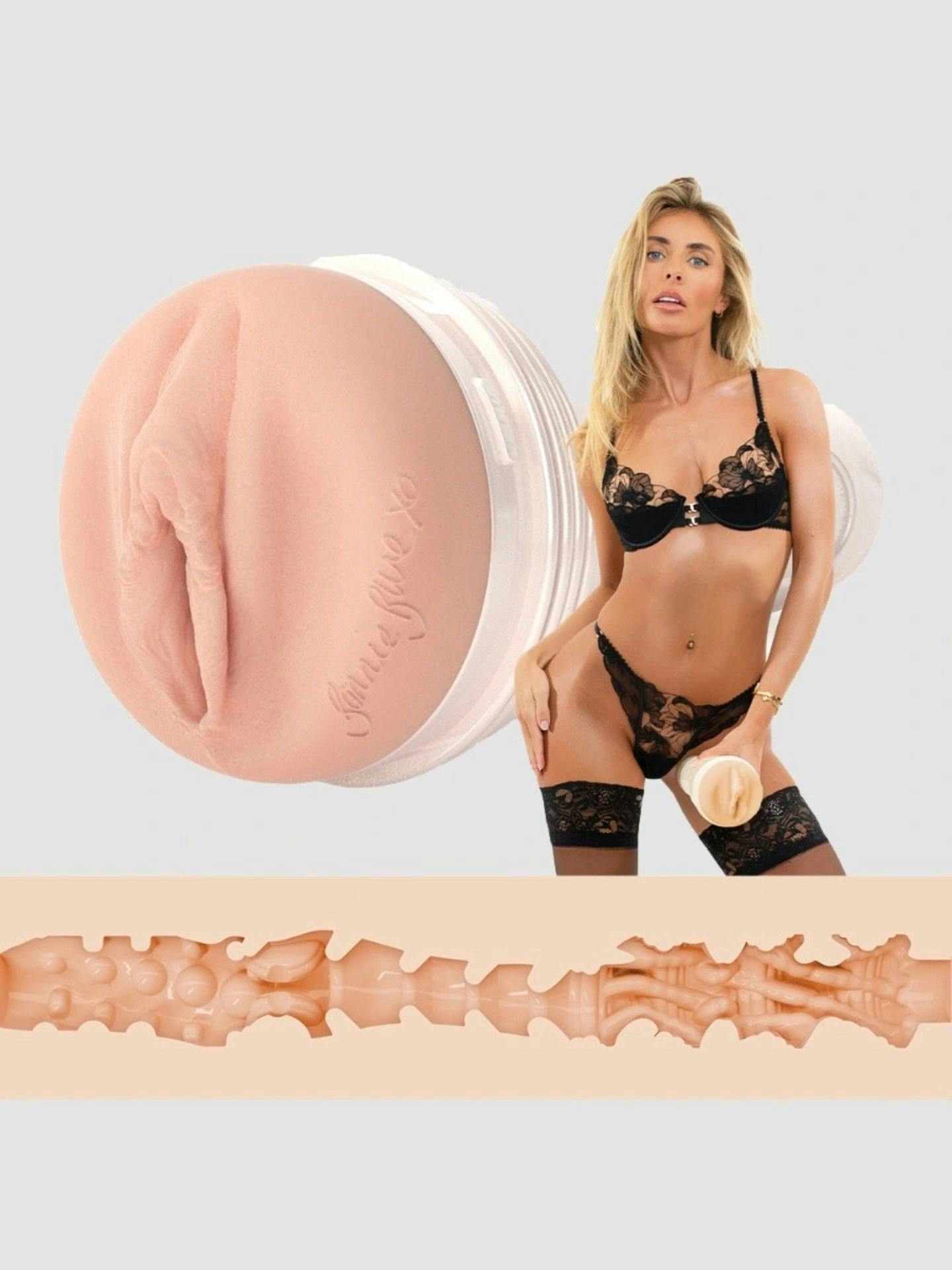 Fleshlight Bonnie Blue Masturbateur manuel avec une empreinte intime de la star du porno Bonnie Blue