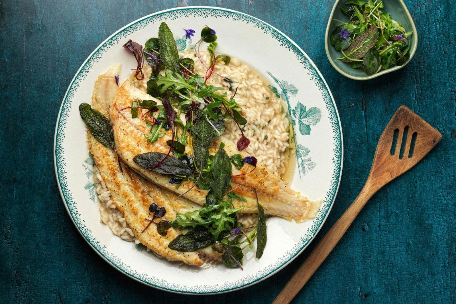Risotto à la sauge avec sole