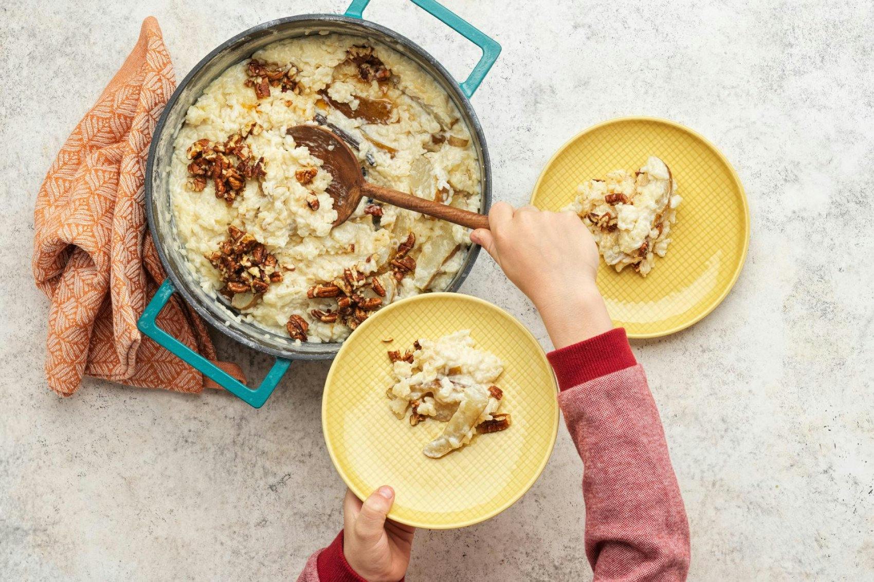 One pot de riz au lait aux poires