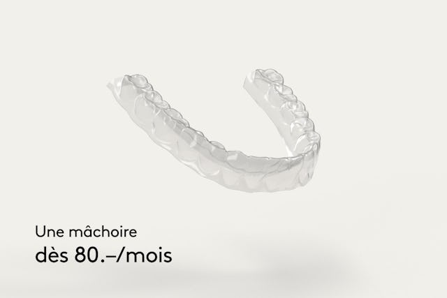 Correction de la mâchoire supérieure ou inférieure 1990 francs (à partir de 80 francs/mois *)