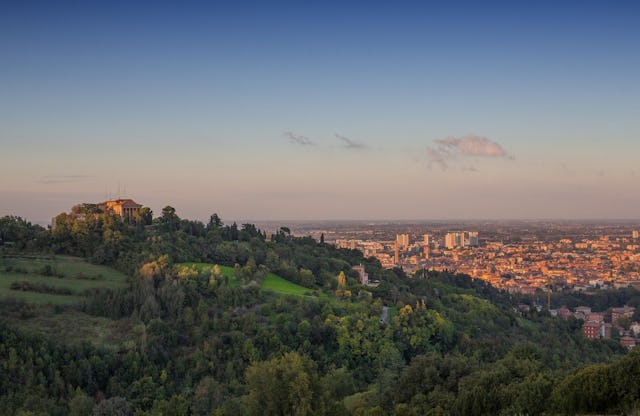 Ls vue depuis le parc de la «Villa Ghigi» est imprenable. Ls vue depuis le parc de la «Villa Ghigi» est imprenable.