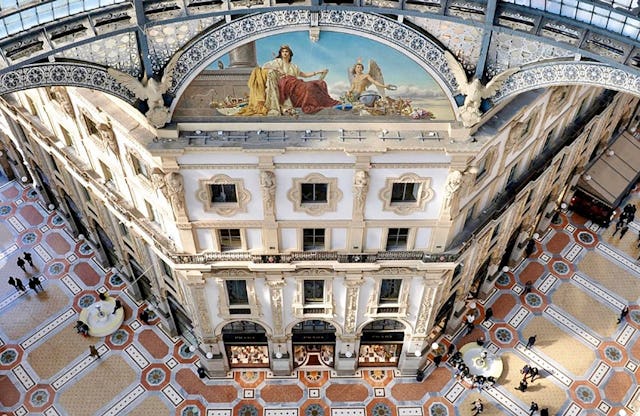 Lädt zum Flanieren ein: Die Galleria Vittorio Emanuele II in Mailand. Lädt zum Flanieren ein: Die Galleria Vittorio Emanuele II in Mailand.
