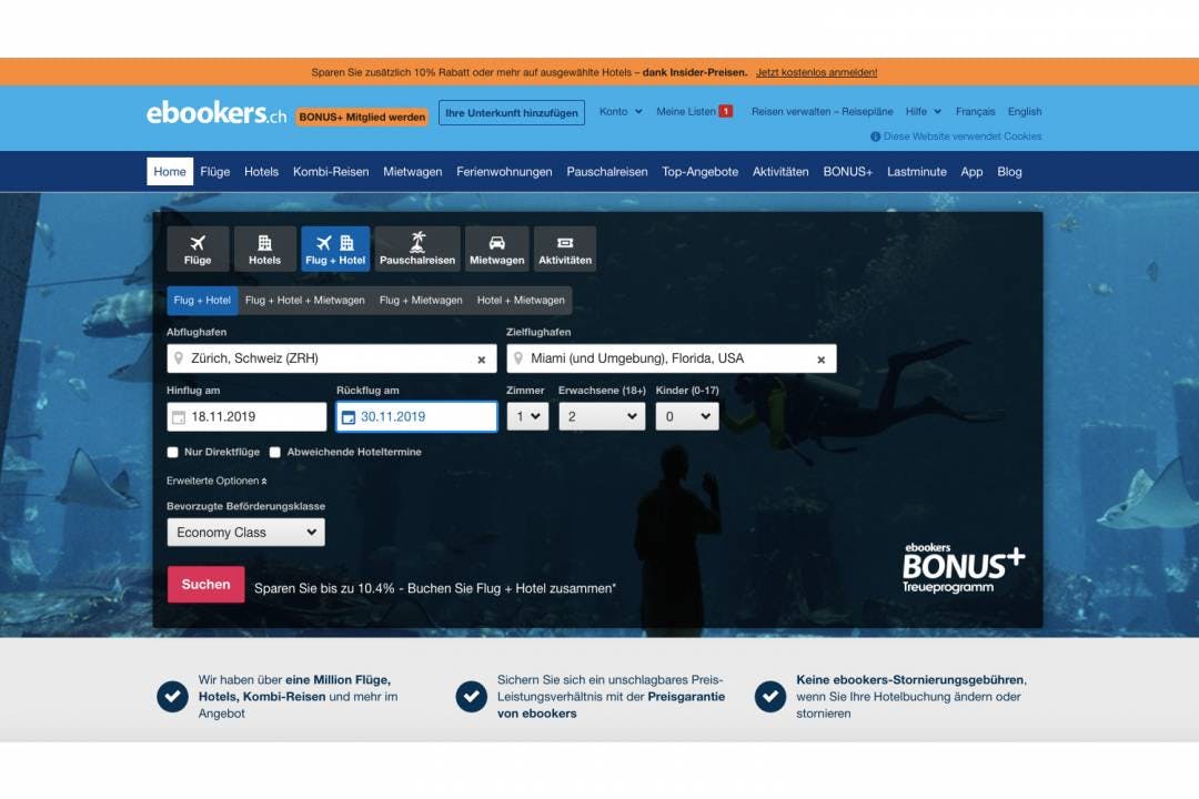 Im Online Shop buchst du das Angebot wie gewohnt.