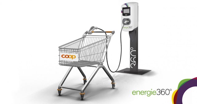 Nachhaltig Shoppen: Besitzer von e-Autos können bald einkaufen und währenddessen ihr Auto laden.