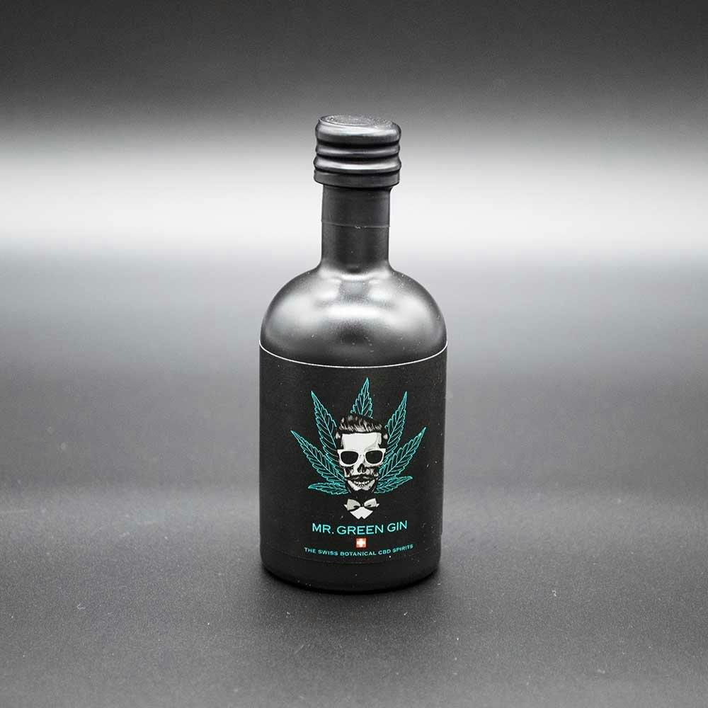 Der Mr. Green Gin mit dem Hanfblatt im Logo ist der einzige Gin, der CBD enthält.