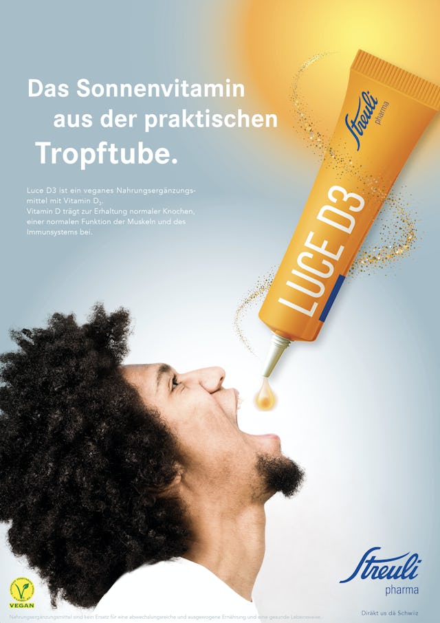 Sonne tanken, auch in der kalten Jahreszeit: Mit den Vitamin-D-Tropfen LUCE D3.