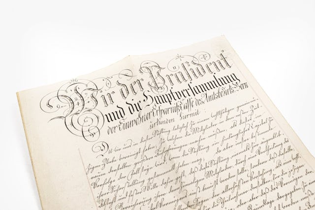 Eine lange Geschichte, die für Konstanz steht: Gründungsurkunde der Bank EEK aus dem Jahr 1821.