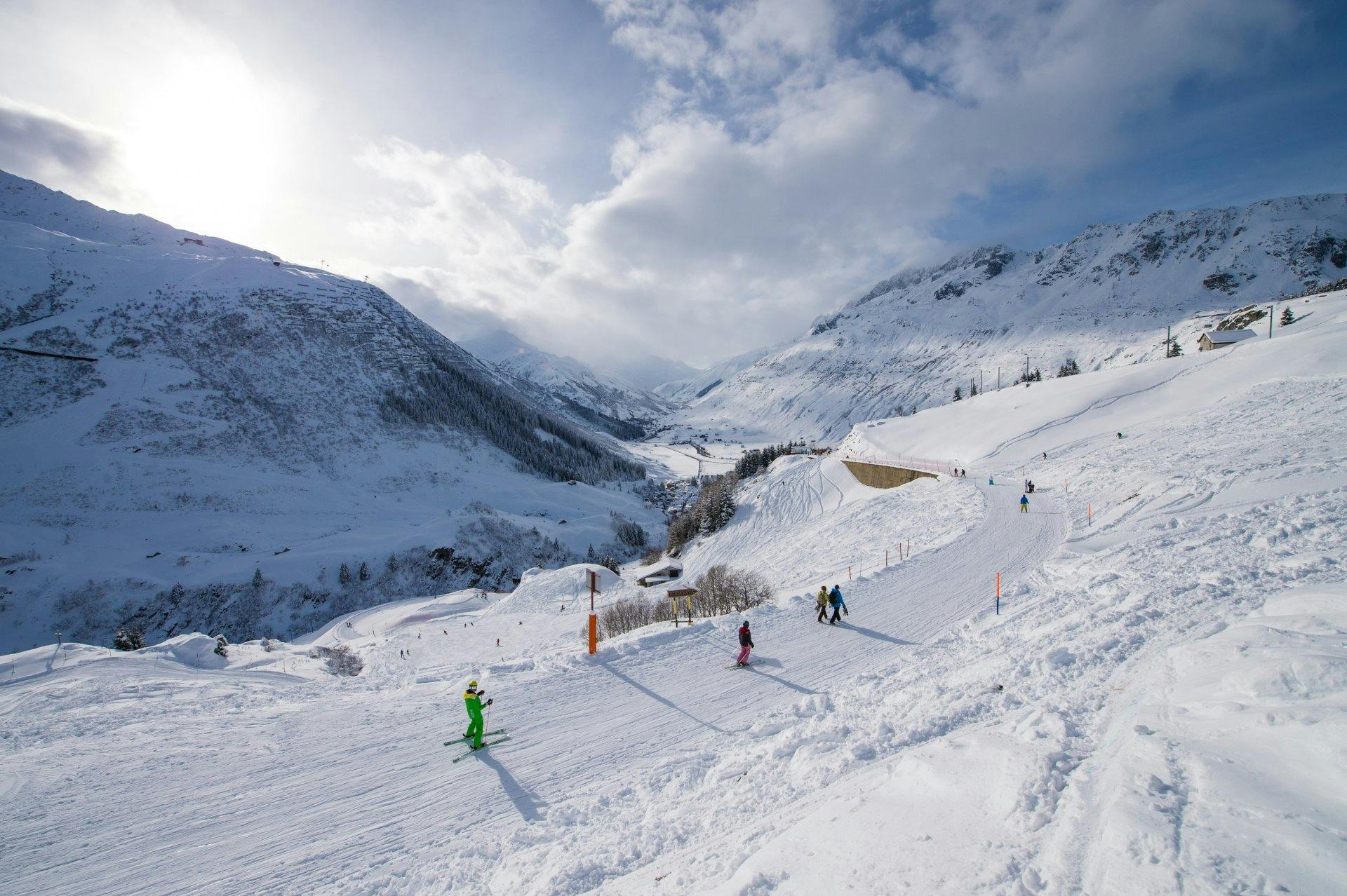 Gegenseitige Rücksichtnahme auf der Piste ist
auch hier unabdingbar.
