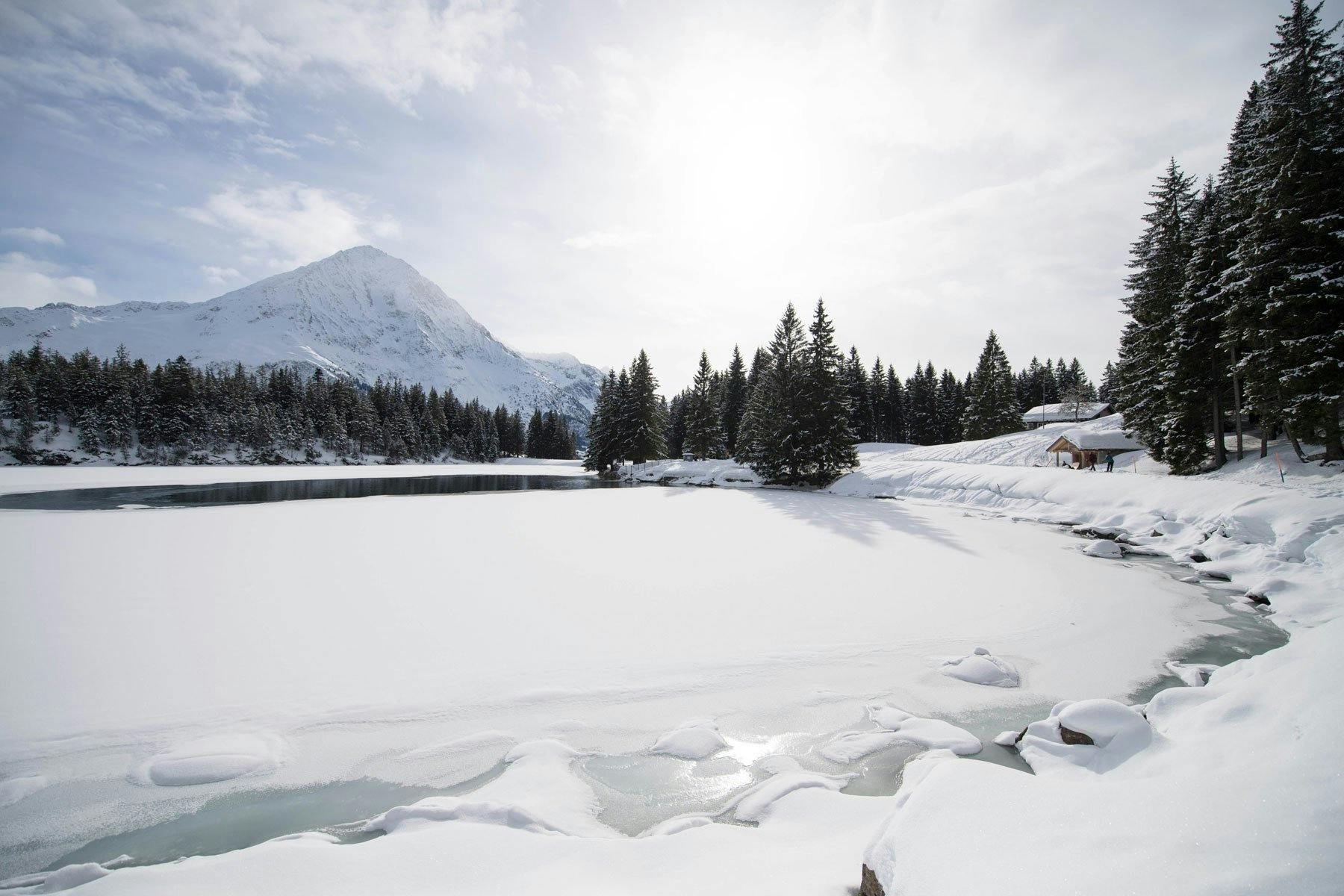 Erholung pur: Winteridylle am Arnisee.