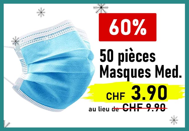 Geprüfte medizinische Masken waren noch nie so günstig.
