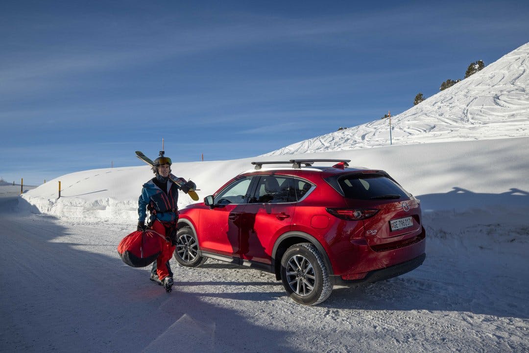 Beim Stunt am Berninapass sind Wind- und Wetterverhältnisse entscheidend.
