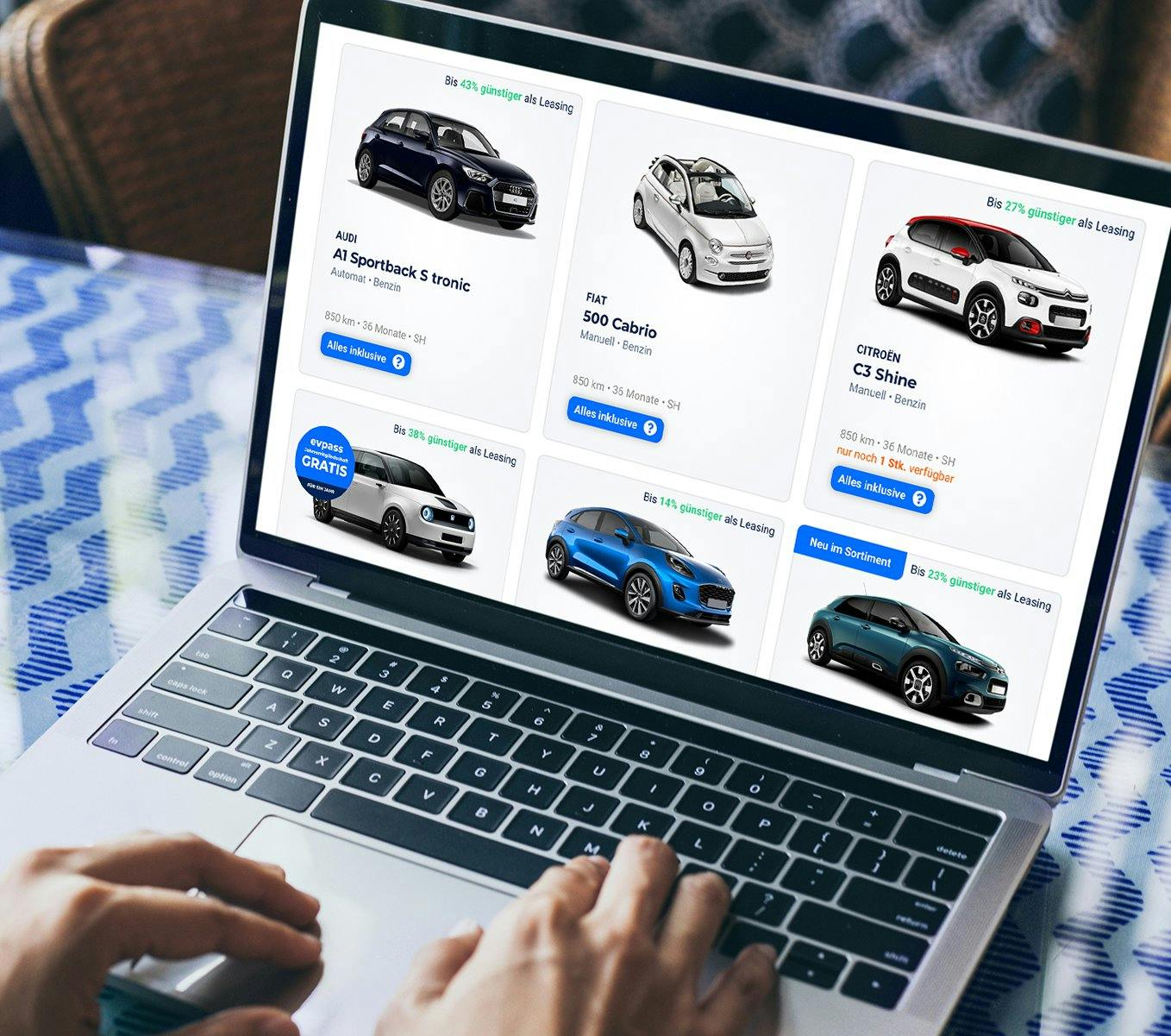 Auf der Website von Carvolution ist das grosse Angebot ersichtlich.