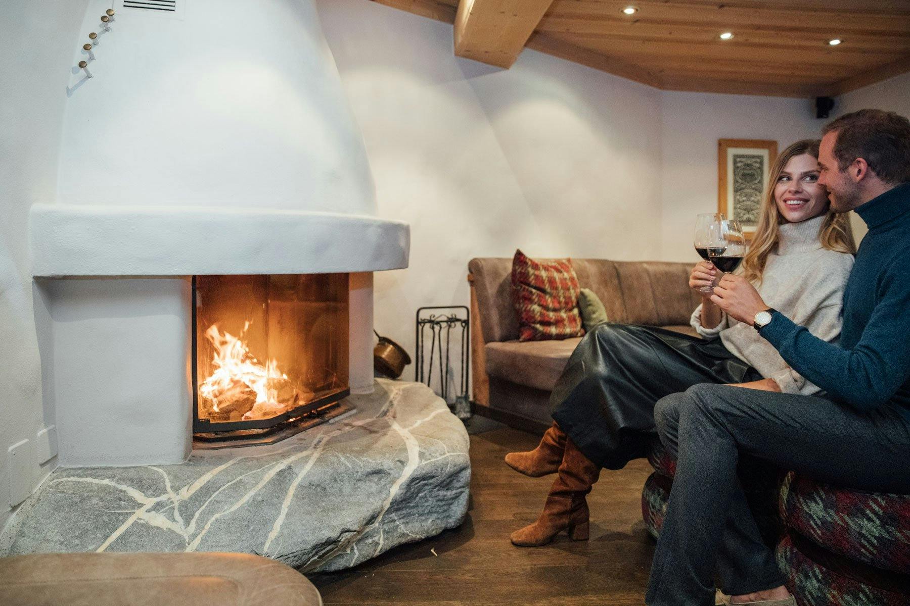 Den Tag kann man am Abend vor dem Cheminée ausklingen lassen.