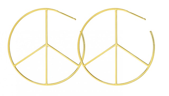 Peace-Pieces: Kreolen, Silber vergoldet, 89 Franken,